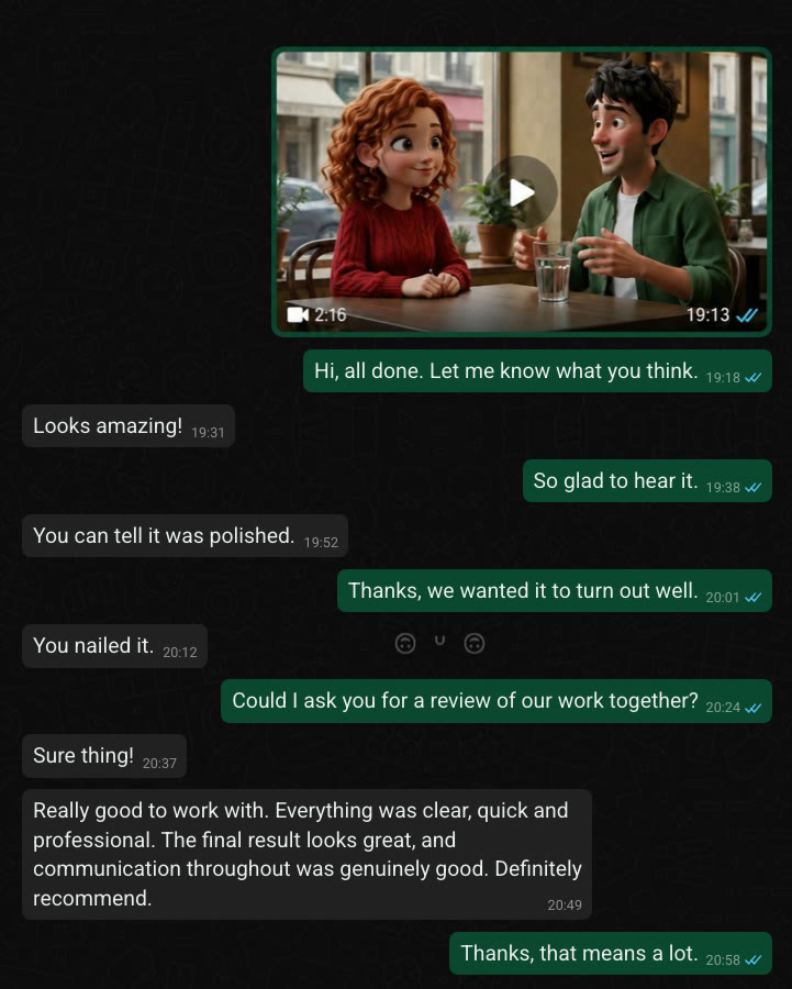 Customer review screenshot