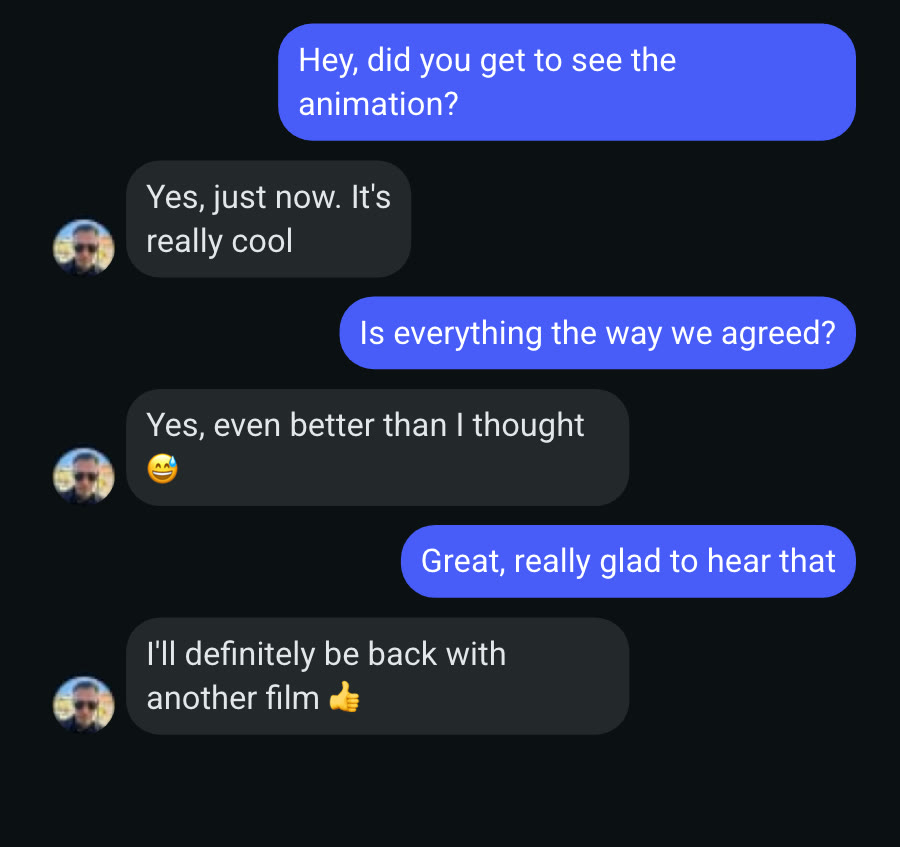 Customer review screenshot